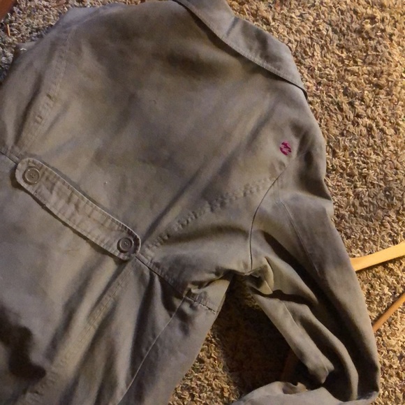 Billabong Grey Trench Coat | juniors size L - Picture 5 of 5